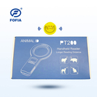 134.2Khz RFID Reader For Animal Management 12 Languages OLED Display Blue Button