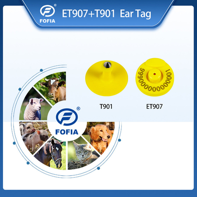 FOFIA RFID Electronic Ear Tag Animal Tracking Tags With Beidou Positioning Thermometer for Cattle Sheep