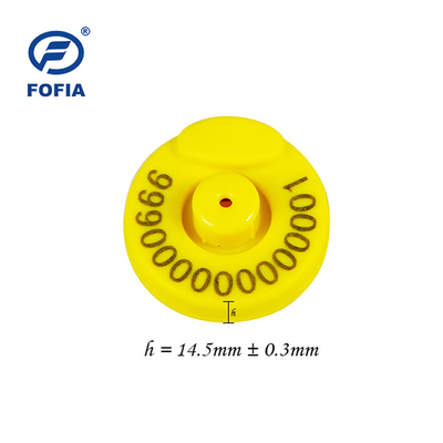 TPU Material RFID Ear Tag For Pig Identification European Chips With Unique Data Security