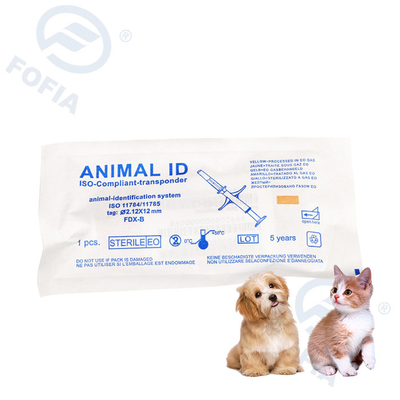 Dog RFID ISO Transponder Microchip , Pet Tracking Microchip ICAR Number