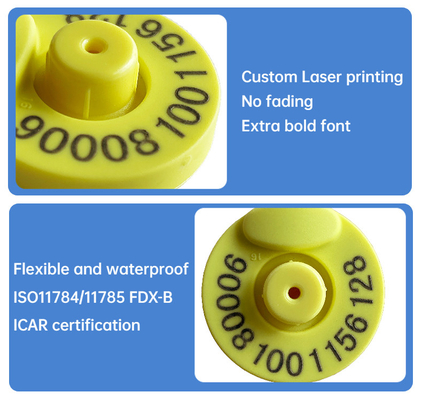 ICAR-Certified 134.2kHz RFID Electronic Ear Tags For Livestock Tracking | Tamper-Proof Animal Management System