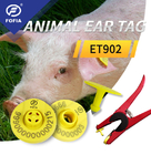 Animal Electronic Rfid Ear Tag 134.2khz 350N For Tracking With Laser Printing Cattle