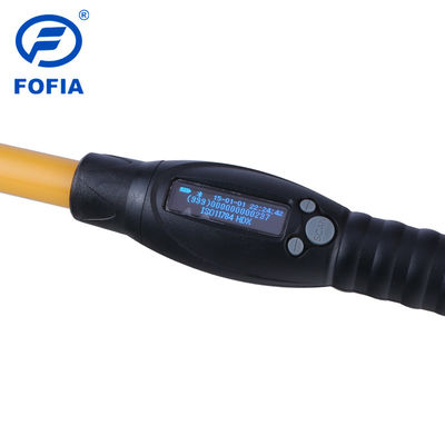 Handheld RFID Stick Reader with OLED Display 3 Button Interface and Bluetooth 5 for Accurate Livestock Microchip Scanning