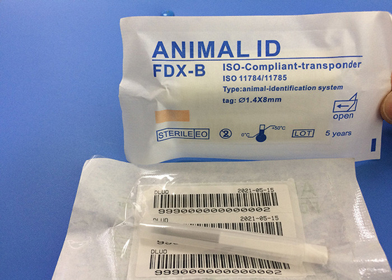 Pet / Cat / Dog ISO Transponder Microchip Identification With 3 Stickers Injectable Transponders