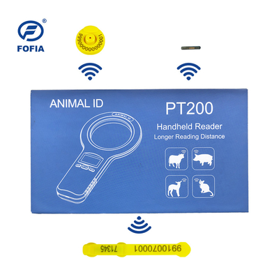 24/7 OLED White Animal Microchip Scanner With Built-In Buzzer Rfid Reader Handheld
