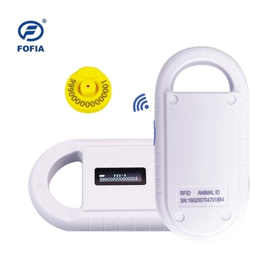 24/7 OLED White Animal Microchip Scanner With Built-In Buzzer Rfid Reader Handheld