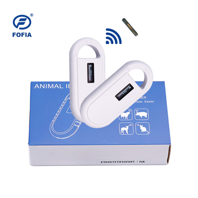 24/7 OLED White Animal Microchip Scanner With Built-In Buzzer Rfid Reader Handheld