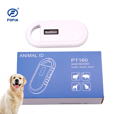 24/7 OLED White Animal Microchip Scanner With Built-In Buzzer Rfid Reader Handheld