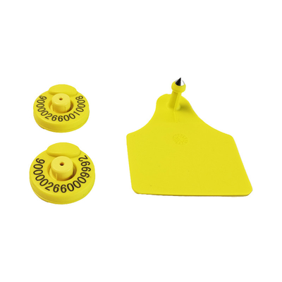 134.2KHz RFID Ear Tag for Livestock Management Animal Identification Tension 350N