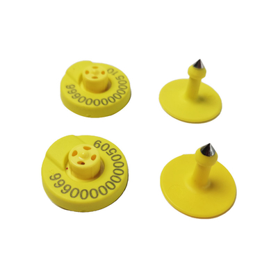 134.2 Khz Easy Yellow Electronic Ear Tags For Cattle