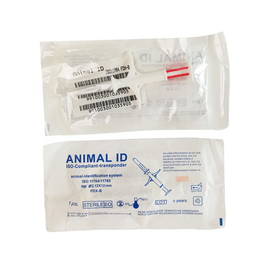 134.2 KHz Frequency Pet ID Microchip 2.12*12mm Size Read Range 5-10cm Transponder Syringe