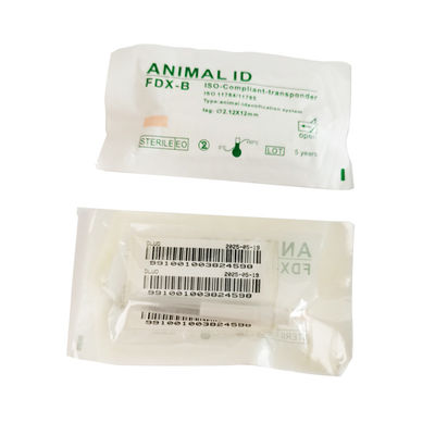 ISO11784/5 FDX-B 134.2KHz Implantable Microchip for Animal Identification with 2.12*12mm Bio-glass Tag