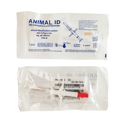 R/W standard ISO 11784/5 FDX-B ISO Identification Microchip in White Syringe for Animal Identification
