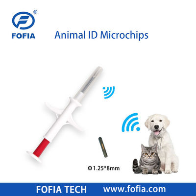 Fofia 2026 Hot Selling RFID 134.2kHz Animal ID Microchip Integrate Type Ear Tag ZS009 Waterproof for Cattle Pet Injection