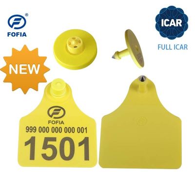 134.2kHz ISO11784/5 FDX-B Electronic Ear Tag with 350N Tension for Livestock Identification and Tracking