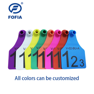 RFID Visual Tag Mini/Middle/Large Size For Animal Management Laser Printing Support 134.2 Khz Yellow Or Other Color