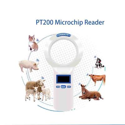 Animal Microchip Scanner PT200 designed to read microchip and temperature information compatible with 1000 data storage 