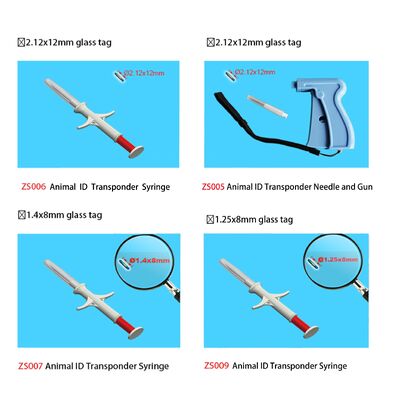 PP Injection Material Nano Chip Pet Dogs Cat 125mm RFID Glass Tag 7mm 1342KHz ISO117845 FDXB Microchip with IP67 Standard