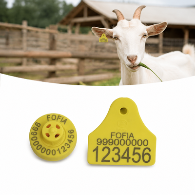 Electronic Ear Tags ISO11784 85 FDX B Compliant ICAR Certified Waterproof TPU RFID for Livestock Breeding and Traceability