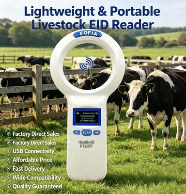Portable RFID Microchip Scanner with Rechargeable Lithium Battery for Fast Animal Identification and Veterinary Tracking