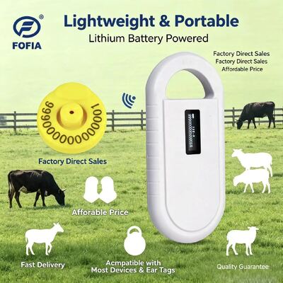 Animal Microchip Scanner supporting microchip and temperature data reading compatible with HT001 series temperature chips