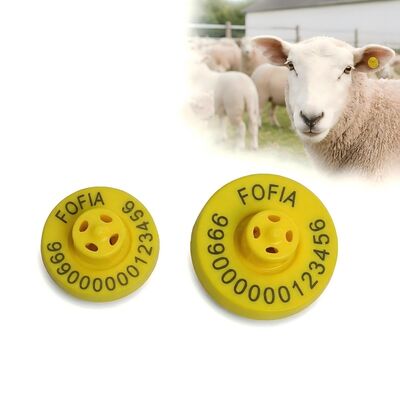ICAR Certified TPU RFID Ear Tag with 350N Tension for Livestock Identification and Monitoring