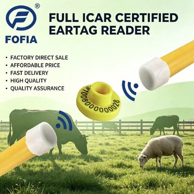 ICAR Certified TPU RFID Ear Tag with 350N Tension for Livestock Identification and Monitoring