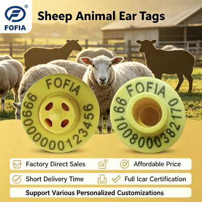 ICAR Certified Electronic Ear Tags for Livestock with TPU Material and 350N Tension for Farm Management