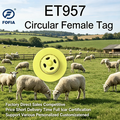 ICAR Certified TPU Electronic Ear Tag for Livestock with 350N Tension and RFID Tracking