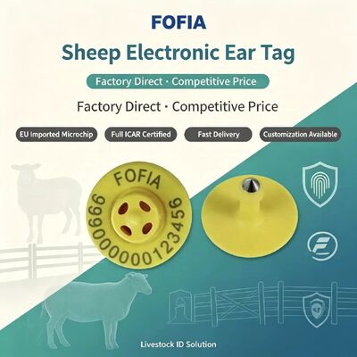 ICAR Certified TPU Electronic Ear Tags for Goat and Sheep Livestock with ISO 11784/11785 Compliance