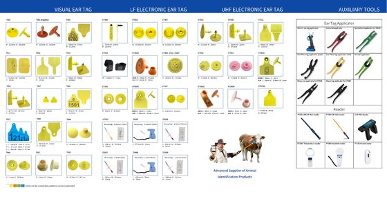 FULL ICAR Certified Cow Animal RFID Smart Earring Cattle Identification Ear Tag