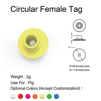 Animal Ear Tags Plastic Pig Ear Tagger Identification Marker Customizable Logo Number Cattle Ear Tag With RFID Chip