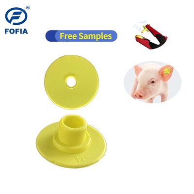 Animal Ear Tags Plastic Pig Ear Tagger Identification Marker Customizable Logo Number Cattle Ear Tag With RFID Chip