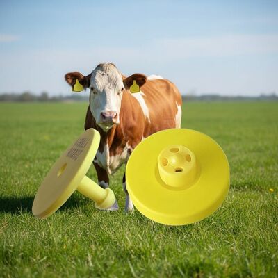 Custom FDX-B HDX 134.2khz Lf EM4305 round TPU RFID Animal Ear Tag Livestock Electronic Eartags for Cattle Pig Sheep COW