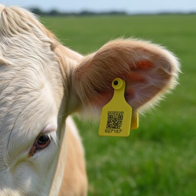 T921 Animal Ear Tag Yellow RFID TPU Tracking for Cattle Farm Use