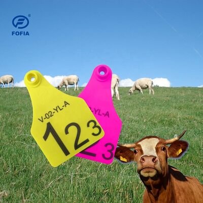 T921 Animal Ear Tag Yellow RFID TPU Tracking for Cattle Farm Use