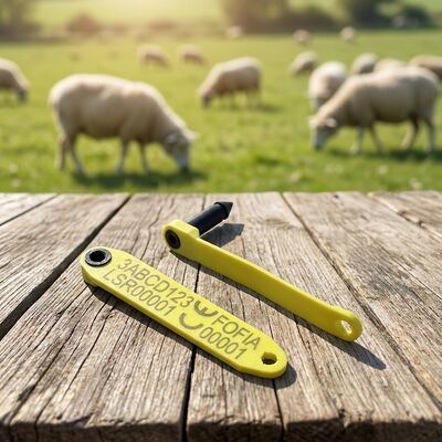 Long One-piece TPU Electronic Ear Tag 134.2KHz for Sheep and Goat