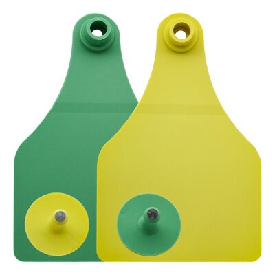 T921 New Fofia Animal Ear Tag Yellow Goat Ear Tag High Quality RFID TPU Farm Cattle Horse 1.5 Year Warranty