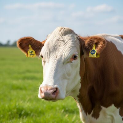 T921 New Fofia Animal Ear Tag Yellow Goat Ear Tag High Quality RFID TPU Farm Cattle Horse 1.5 Year Warranty