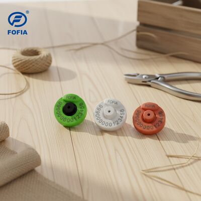 FOFIA ET907 IEC 68-2-6 Vibration Standard RFID Ear Tag for Cattle Plastic Material Secure and Accurate Identification