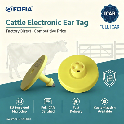 Electronic Ear Tag for Livestock Identification Durable TPU Ear Tag for Cattle Tracking and Comprehensive Farm Management