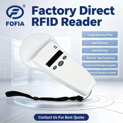 Waterproof RFID Handheld Reader With 128x32 OLED Screen USB ForPlastic Long-Range Solution For Pet And Farm & Ranch Use 125khz