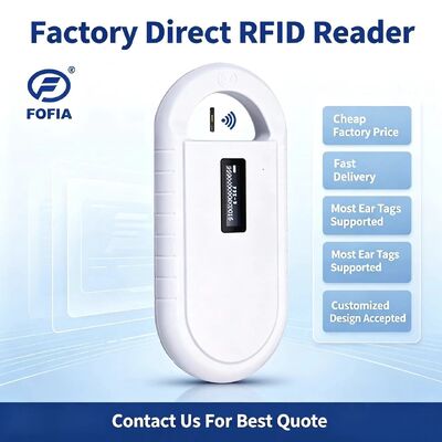 Handheld Animal Microchip RFID Card Reader PT160 134.2kHz OLED Screen USB Lithium Battery CE Certified ISO 11784/11785 Protocol