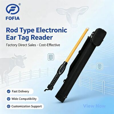FOFIA PT280 RFID Stick Reader Handheld Multifunctional 128x32 OLED Screen 10-20m Reading Distance USB For ISO 11784/5