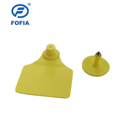 Fofia T904 Combination Animal Ear Tag RFID TPU 72*57mm Laser Coding Farm Cattle Pig Sheep Icar