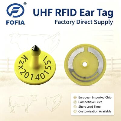 Fofia ICAR ET926 Waterproof RFID TPU Animal Ear Tags FDX-B 134.2Khz EM4305 Chips Livestock Cattle Pig Sheep