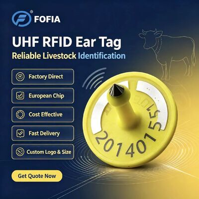14.5mm Size TPU Custom Livestock Ear Tags 134.2KHz Frequency