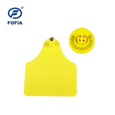 134.2kHz RFID Livestock Ear Tag With 350N Tension Full ICAR Certification
