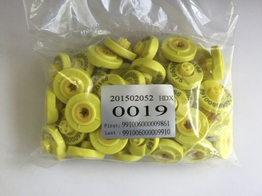Livestock Management RFID Ear Tag Anti Collision Standard IEC 68-2-27 Animal
