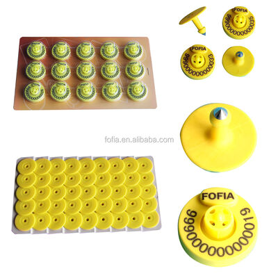 ICAR Long Range FDX /HDX RFID Ear Tags ISO 11784/5 For Cattle Sheep Goats Livestock
